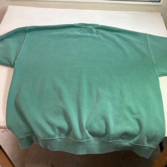 Anthropologie New York 1997  Oversized Crew Neck Sweatshirt Green Pink Sz M - Picture 8 of 9